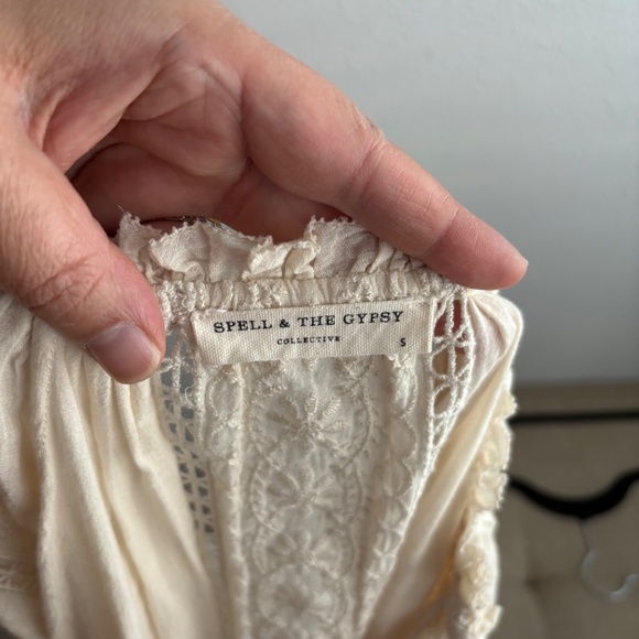 SPELL & The Gypsy Loves Me Not Cream White Embroidered Bohemian Blouse - Picture 5 of 8